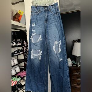Aeropostale high rise super wide leg jeans